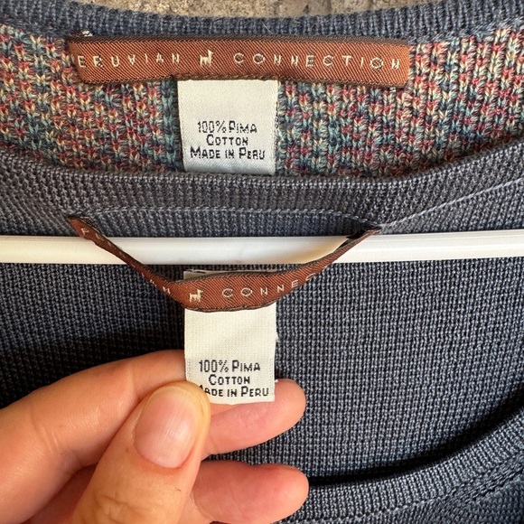 Peruvian Connection Pima Cotton Knit Dress & Cardigan Set XL - Picture 3 of 11